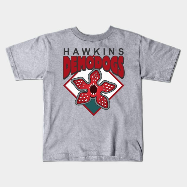 Hawkins Demodogs v.2 Kids T-Shirt by ZombieNinjas